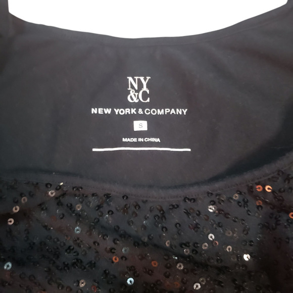 NY&C Sequin Tank Top Bundle – Black & Gray, Size S, Stretchy Glam - Picture 3 of 7